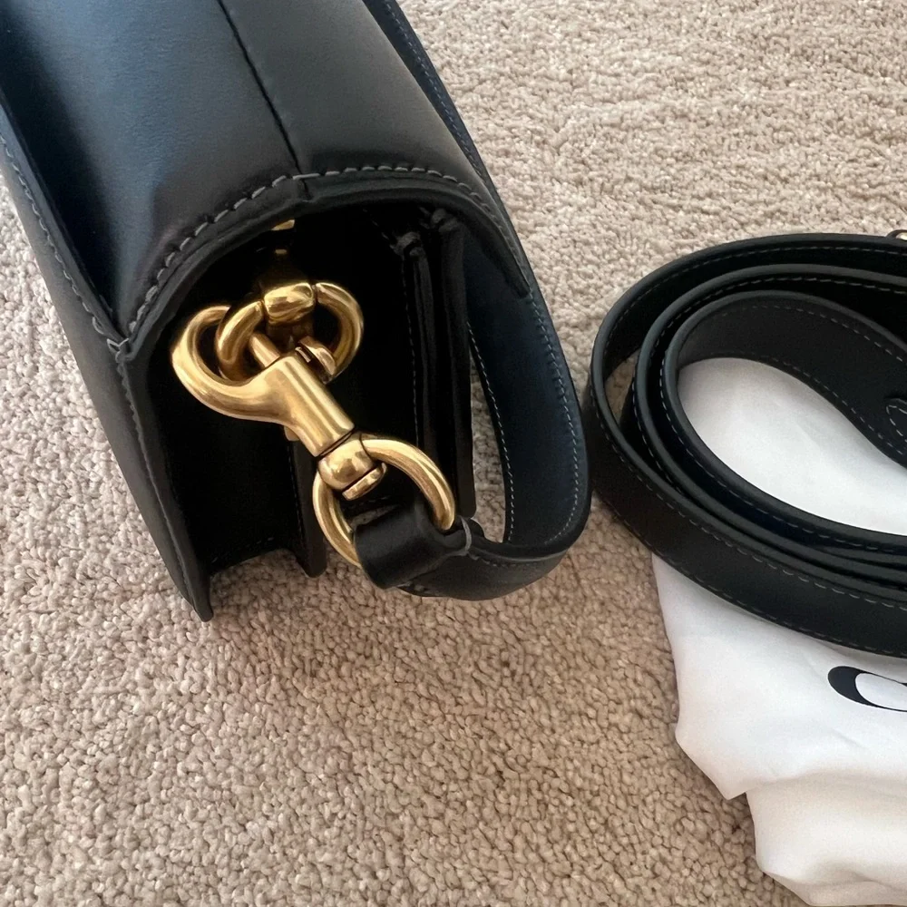 Coach Twisted Tabby 26 Shoulder Bag Black with Gold hardware - Picture 12 of 14